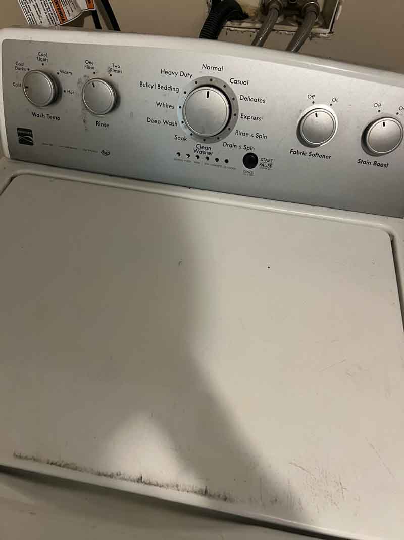 Kenmore washing machine stuck in sending mode